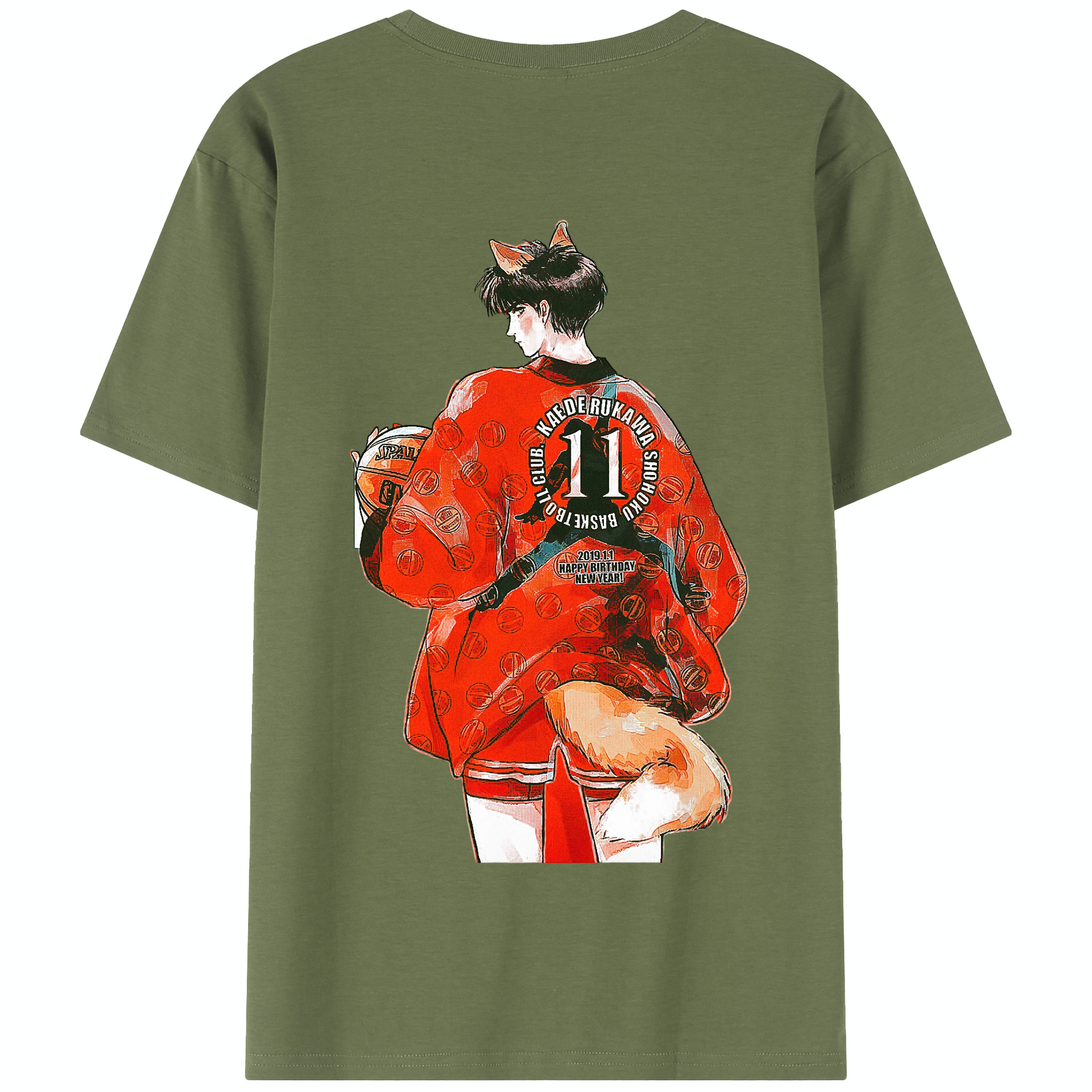 SLAM DUNK／スラムダンク 綿100％半袖Tシャツ（背面プリント）